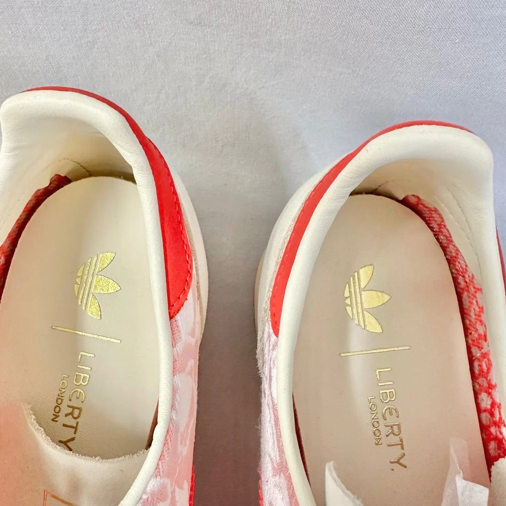 Adidas Liberty London SL 72 Floral Cream Better Scarlet Sneaker Womens 8.5 - Picture 3 of 16